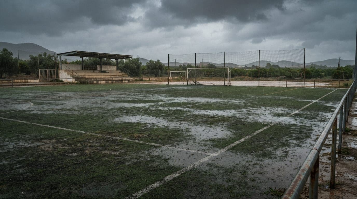 La FFCV suspende toda la actividad futbolística para este viernes por el temporal
